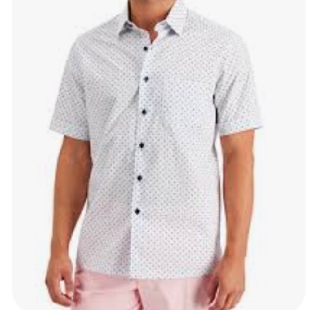 Club Room Men's Regular-Fit Geo Dobby Shirt SZ: XL